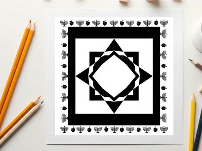 Geometric pattern with silhouette design and symmetrical shapes