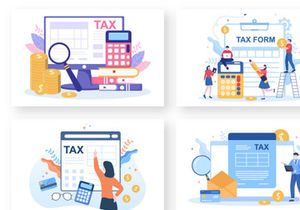 20 Tax form Flat Design Illustration