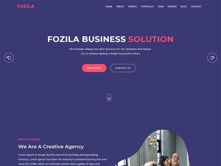 Fozila Consulting Business HTML Template