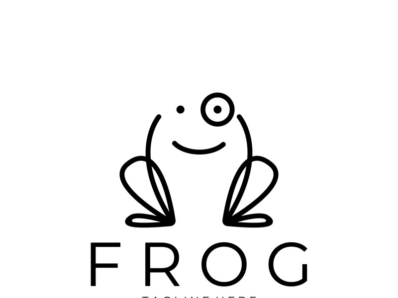 frog logo simple vector design template