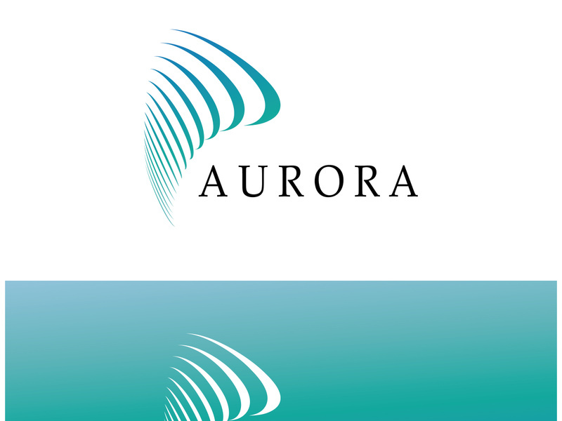 aurora logo design icon illustration vector template