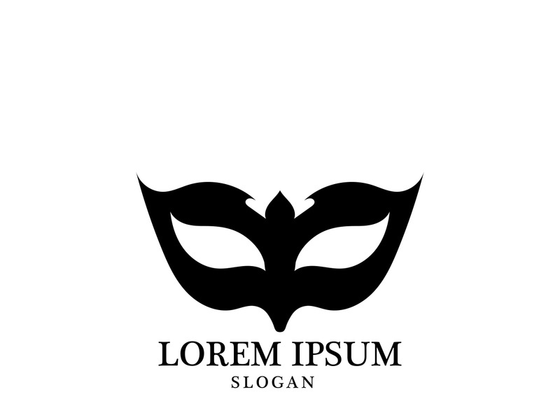 Masquerade Carnival Mask Icon and symbol vector