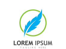 Feather logo design.
