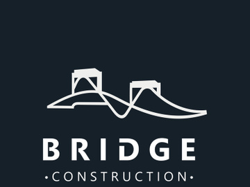 Minimalist Bridge logo suitable for building and construction workers vector design preview picture