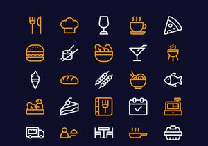 Restaurant Icon Set