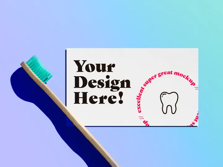 Toothbrush and Card Mockup