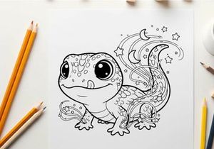 Cute cartoon frog stargazing night sky vector illustration