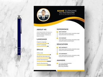 Modern Resume CV Template Ver-11 preview picture