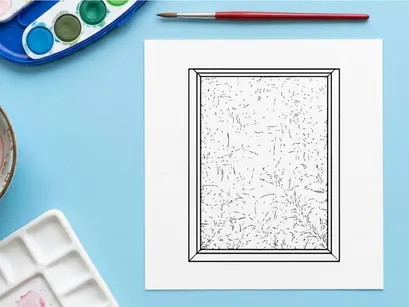 Panel de ventana helado con intrincados patrones de cristales de hielo para fondo navideño