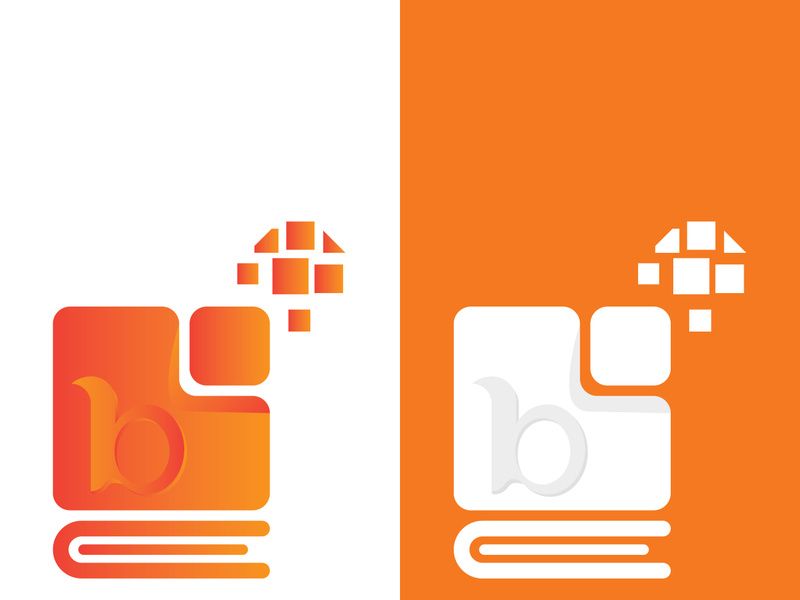 Digital book logo technology vector icon design