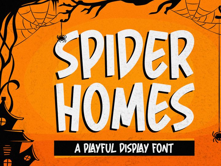 Spider Home - Playful Display Font