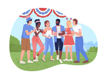 July fourth celebration party illustration preview picture