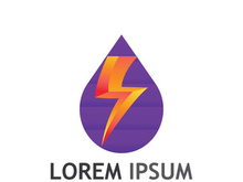 Colorful electric lightning logo design.