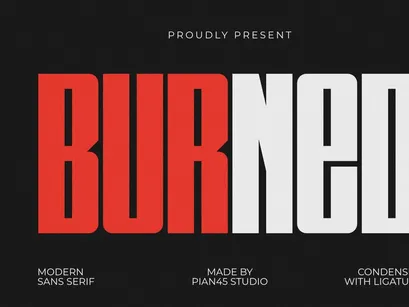 Burned - Modern Sans Serif Font