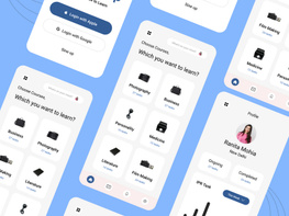 Online Course Education App Mobile Application UI Kit preview picture