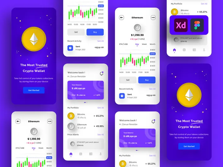 Crypto Wallet App Design preview picture