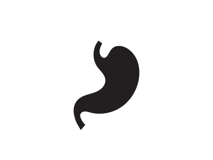 Stomach care icon logo designs illustration