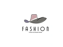 Women's Hat Logo Design Illustration Fashion beauty accessories, and product brand care