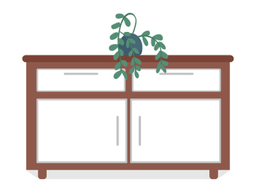 Cabinet semi flat color vector object preview picture