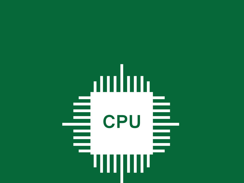 Circuit processor symbol and icon