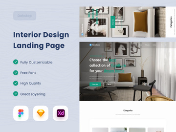 Interior Design Landing Page 🎨 preview picture