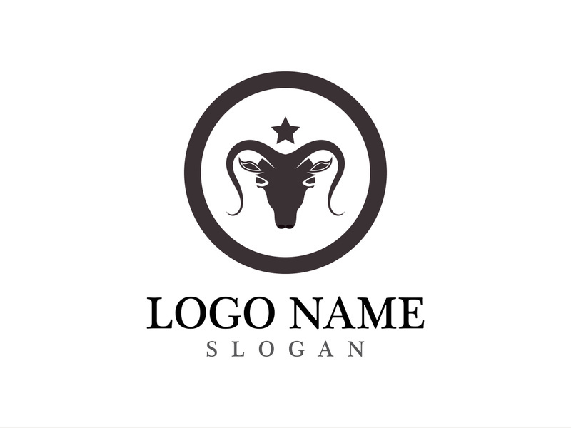 Goat logo template vector icon illustration design