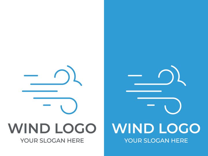 Unique wind abstract logo.