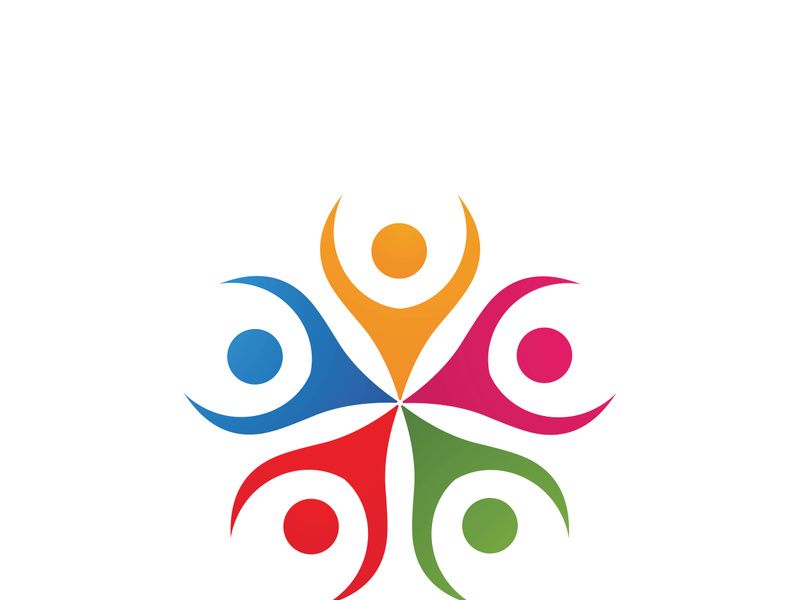 Community people logo network and social icon design template