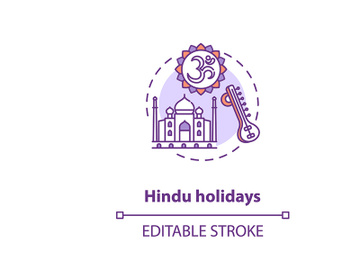 Hindu holidays concept icon preview picture