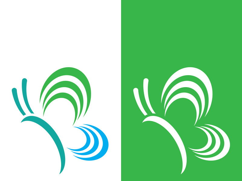 Butterfly logo icon vector design illustration