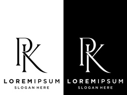 Luxury RK , KR , K , R Letter Logo with an elegant and unique monogram. Logo for business card , business , brand , company. preview picture