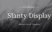 Slanty Display Serif Font