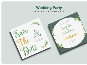 Wedding Party Invitation Template preview picture