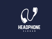Headset Logo Design Simple Headset Gamer Illustration Template