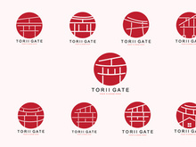 Torii Gate Logo, Japanese Building Design, China Icon Vector, Illustration Template icon
