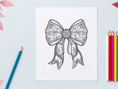 Elegant lace Christmas bow with floral center design for festive holiday decor and gift wrapping