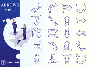 Outline : Arrows Icon set preview picture