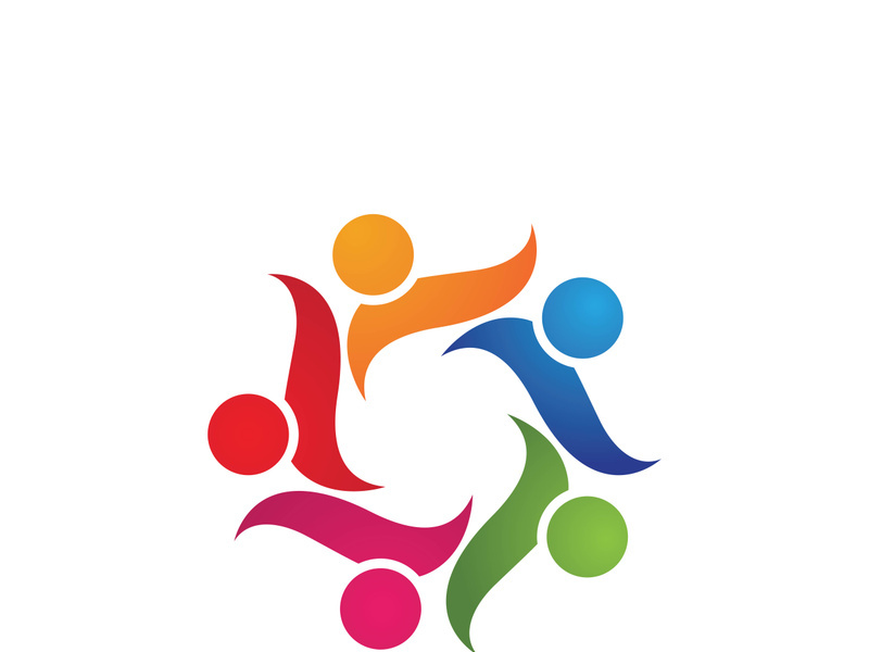 Community people logo network and social icon design template
