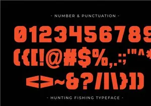 Hunting Fishing - Modern Sans Display