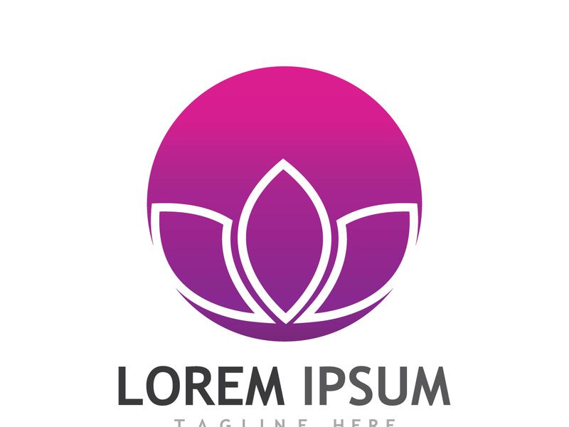 Colorful lotus flower logo design.