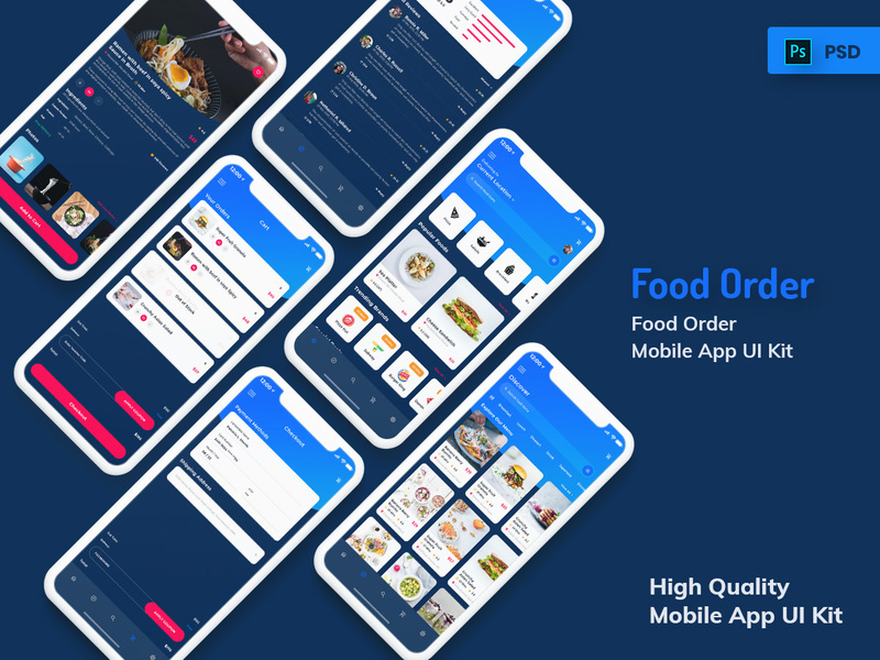 Food Order Mobile App Dark Version