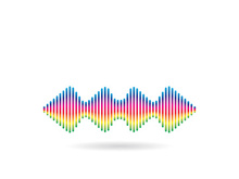 Sound waves vector illustration design template