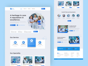 Hospital landing page template preview picture