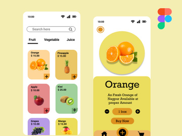 Fruit Shop UI Design preview picture