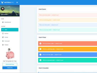 MaterialPro Free NuxtJs Admin Dashboard Template