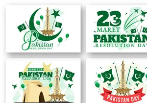 12 Pakistan Resolution Day Illustration