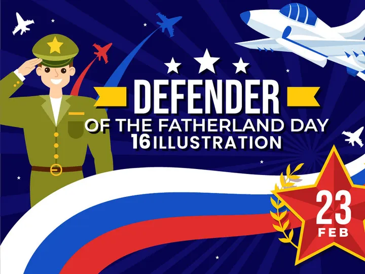 16 Defender of the Fatherland Day of Russia Illustration