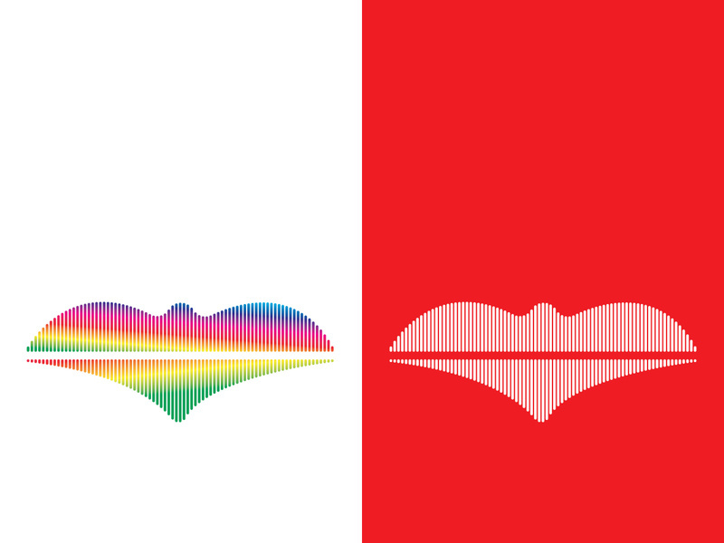 Sound waves vector illustration design template