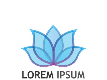 Colorful lotus flower logo design. preview picture