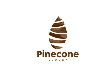 Pine Cone Logo, Elegant Luxury Pine Simple Design preview picture